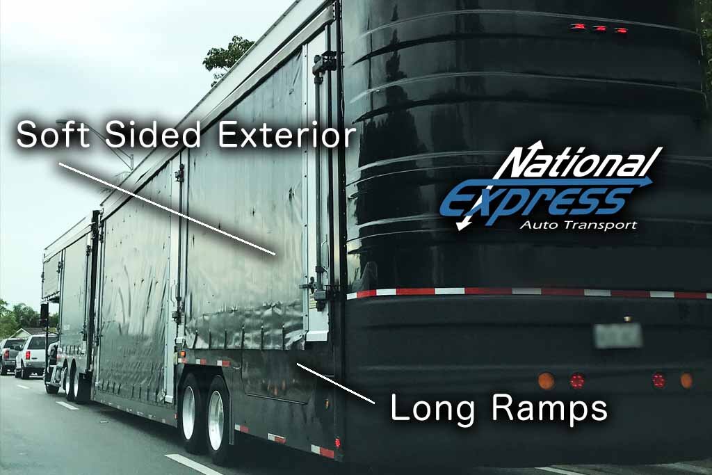 infographic showing soft enclosed trailer features